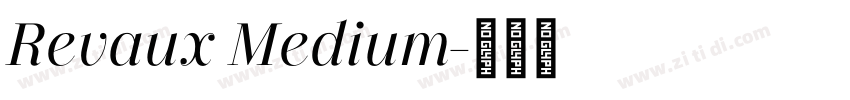 Revaux Medium字体转换
